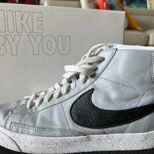 Nike Custom Blazer Grey White Black Size 8 Used